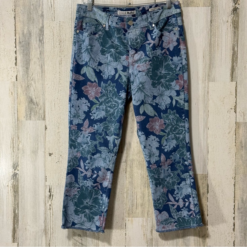 Women's Floral Blue Jeans